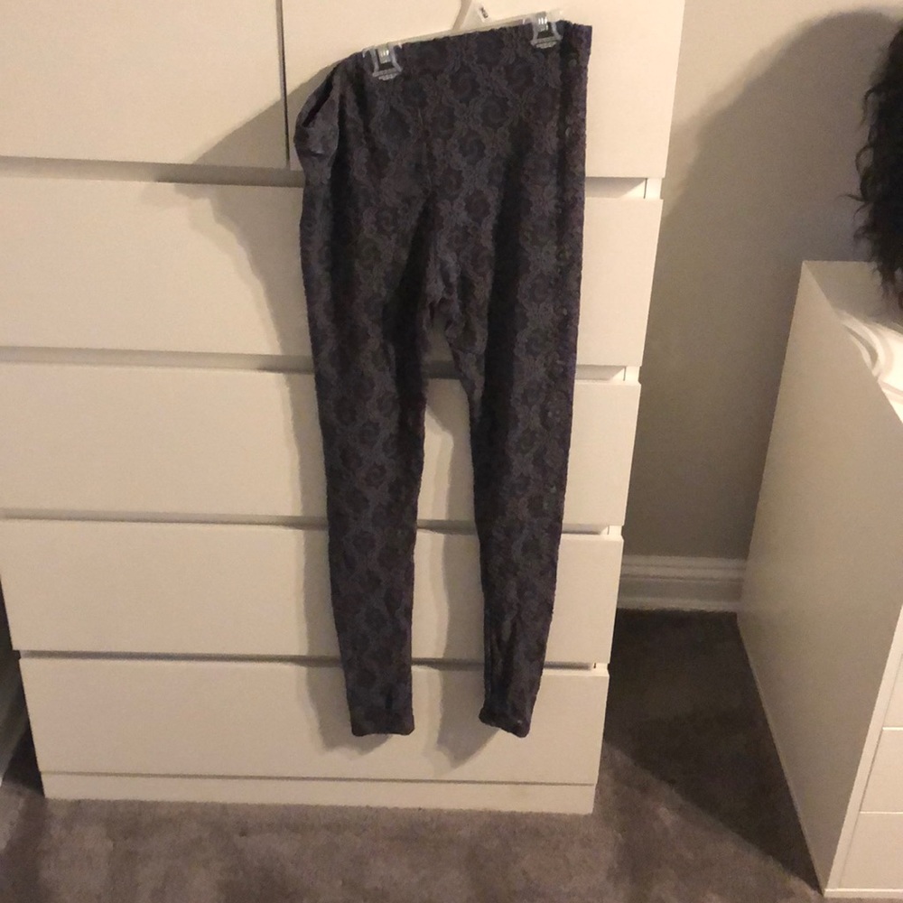 Floral Printed Lace Leggings